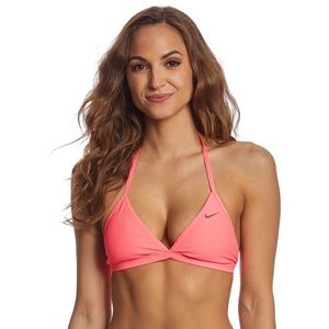 Nike Ribbed Bikini top Pink NWT